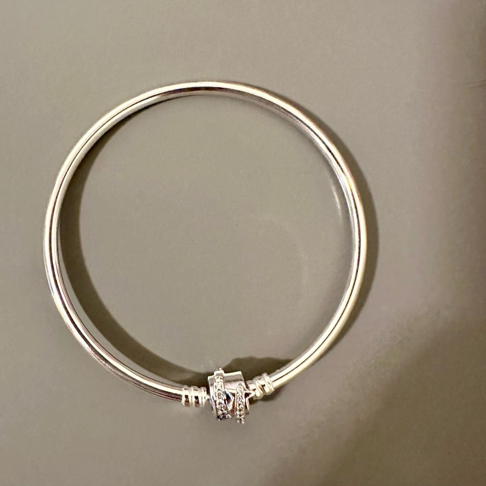 New Pandora Limited Edition Sterling Silver Bangle Bracelet